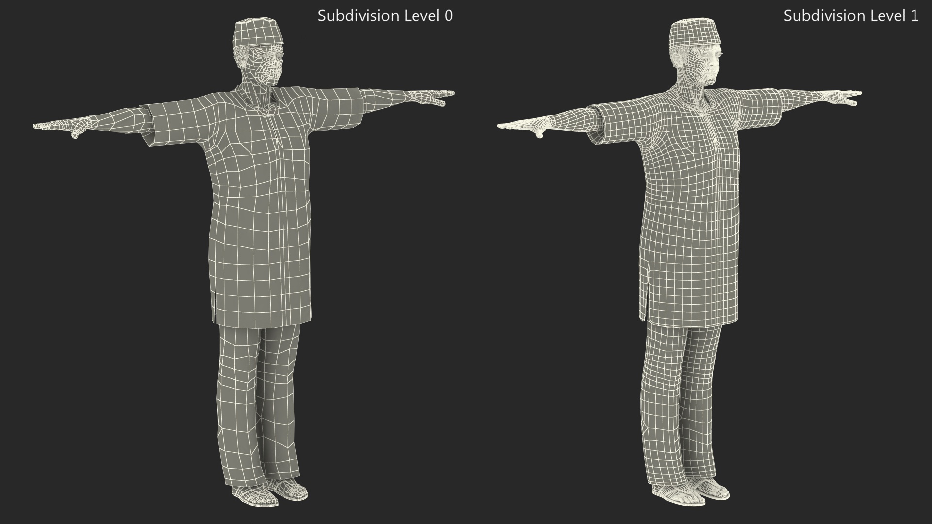 3D Afro American Man Traditional Style Rigged for Cinema 4D