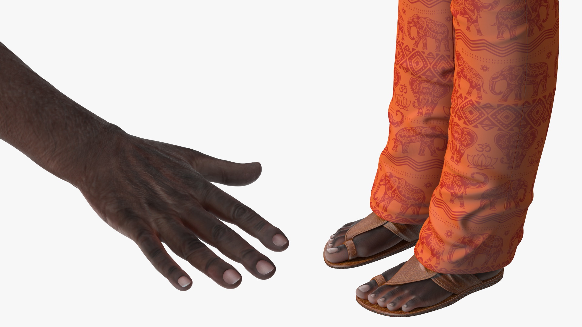 3D Afro American Man Traditional Style Rigged for Cinema 4D