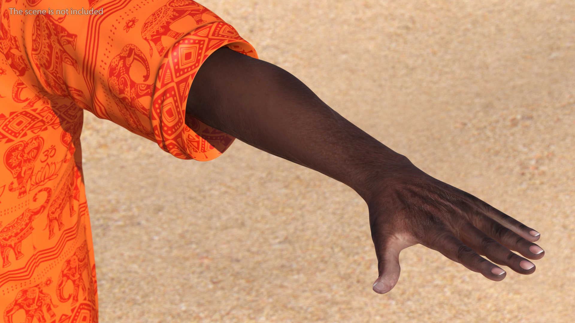 3D Afro American Man Traditional Style Rigged for Cinema 4D