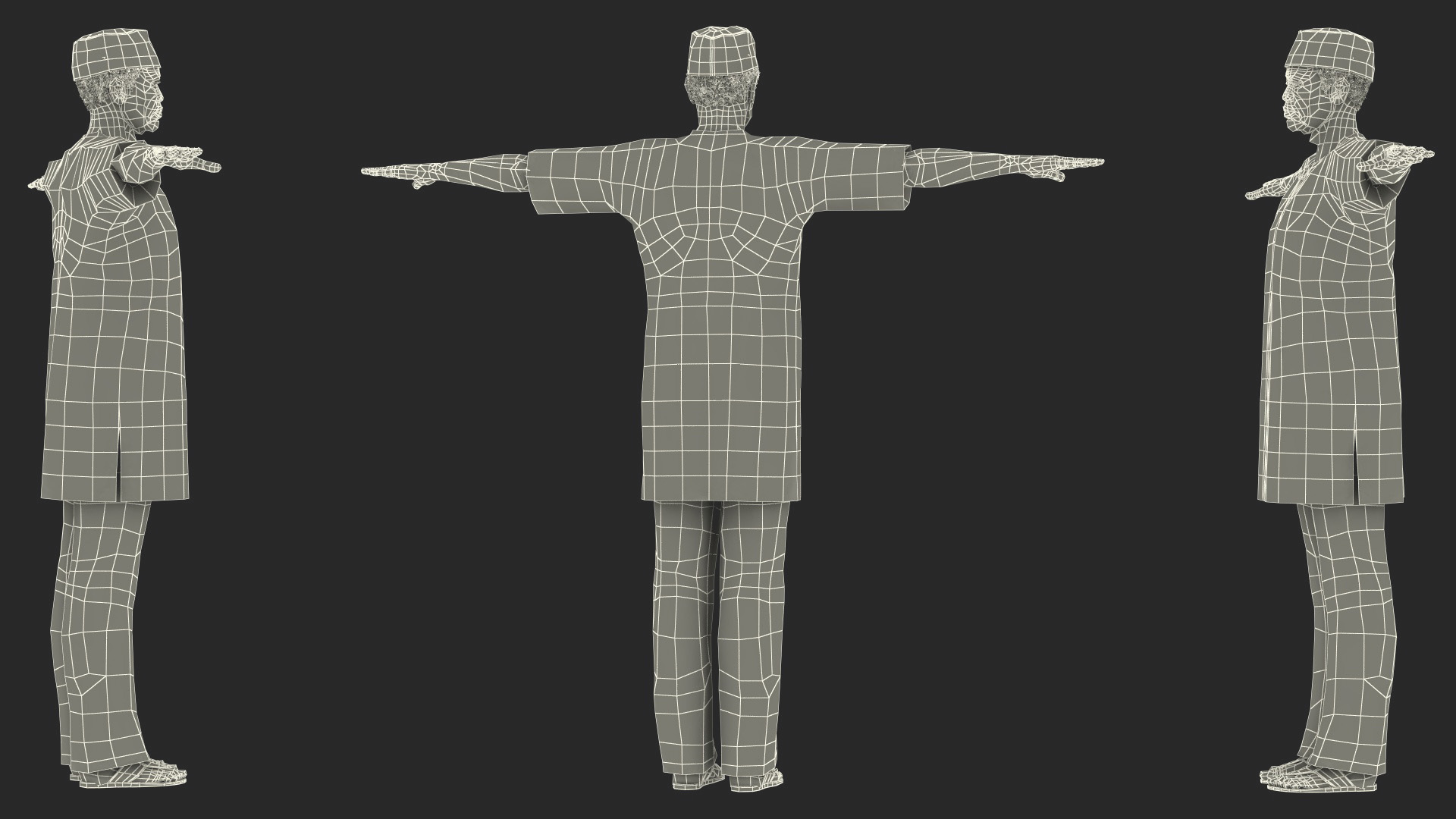 3D Afro American Man Traditional Style Rigged for Cinema 4D