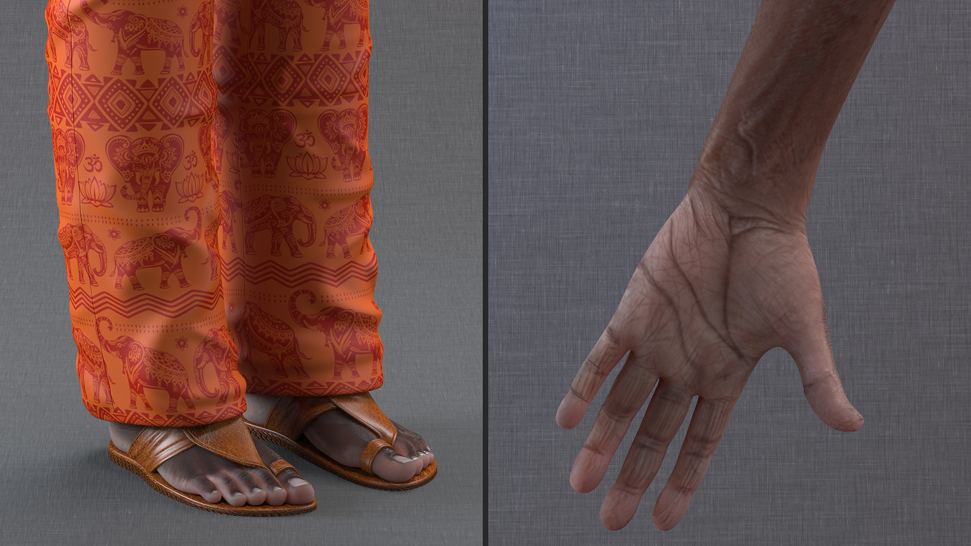 3D Afro American Man Traditional Style Rigged for Cinema 4D
