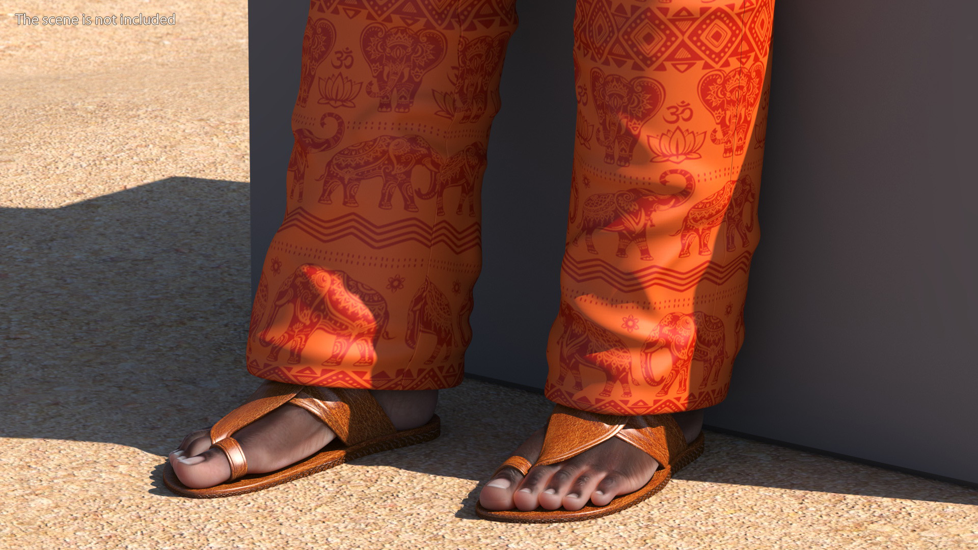 3D Afro American Man Traditional Style Rigged for Cinema 4D