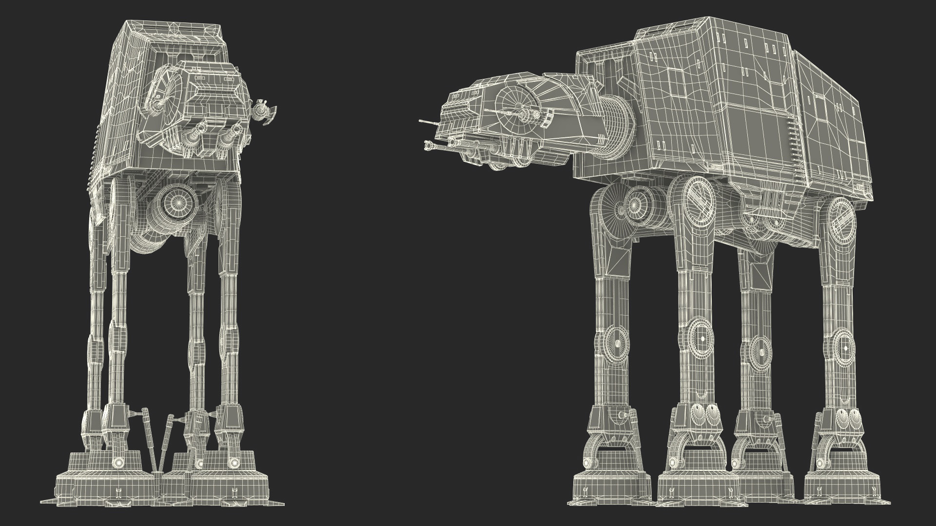 Grunge AT-AT Star Wars 3D