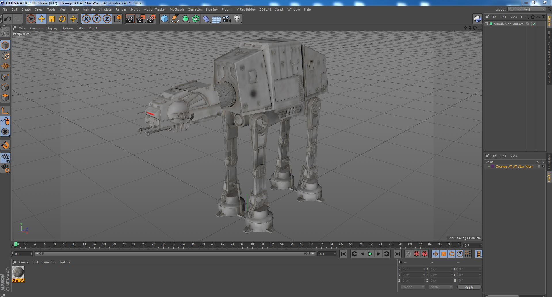 Grunge AT-AT Star Wars 3D