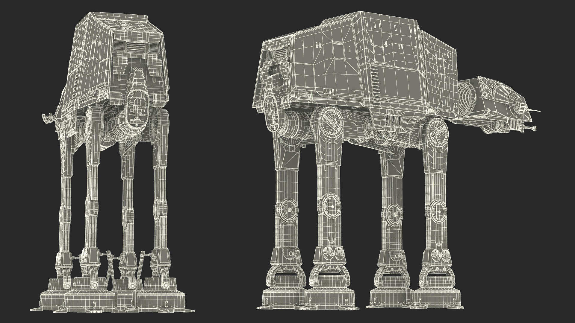 Grunge AT-AT Star Wars 3D
