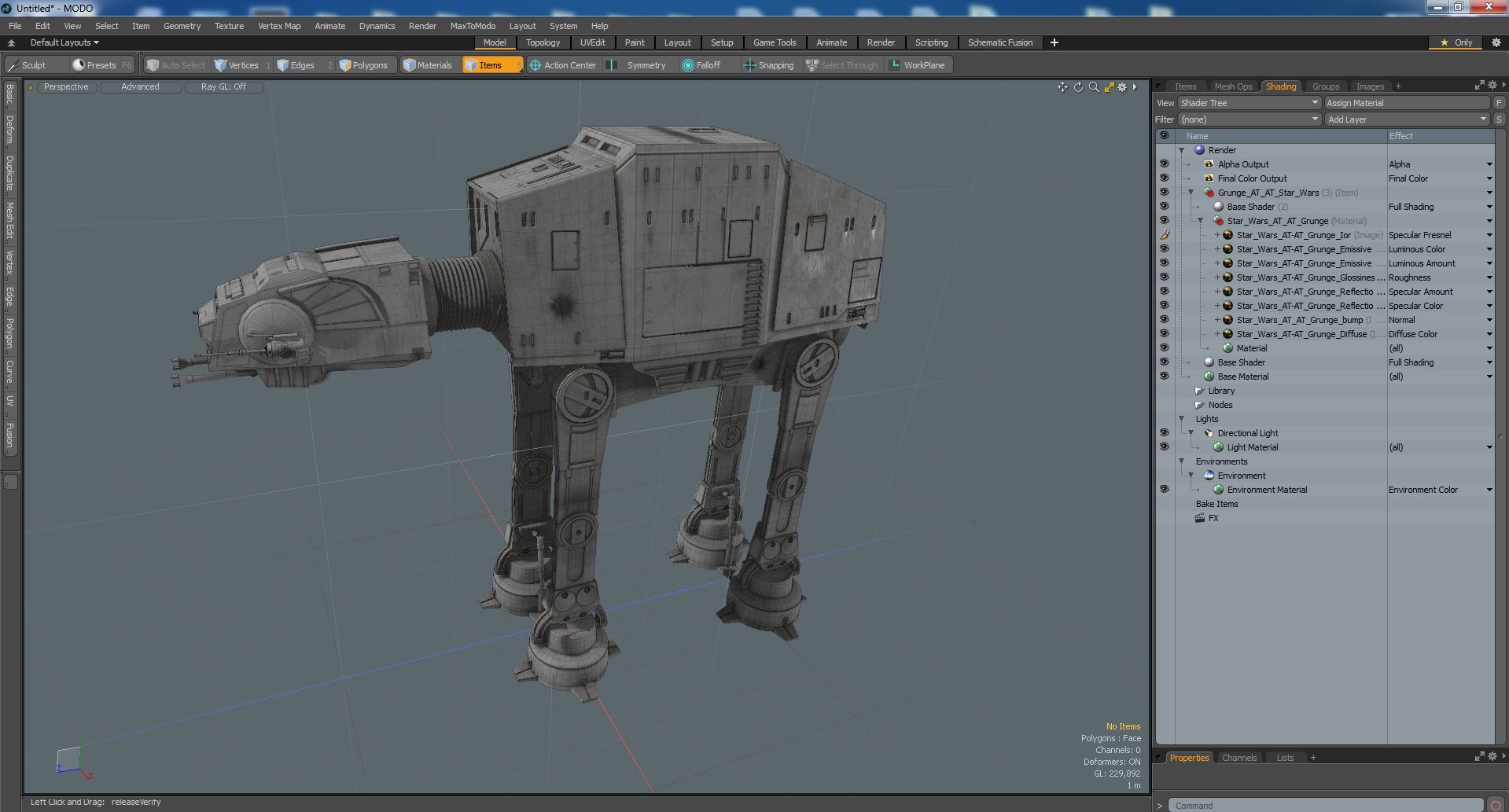 Grunge AT-AT Star Wars 3D