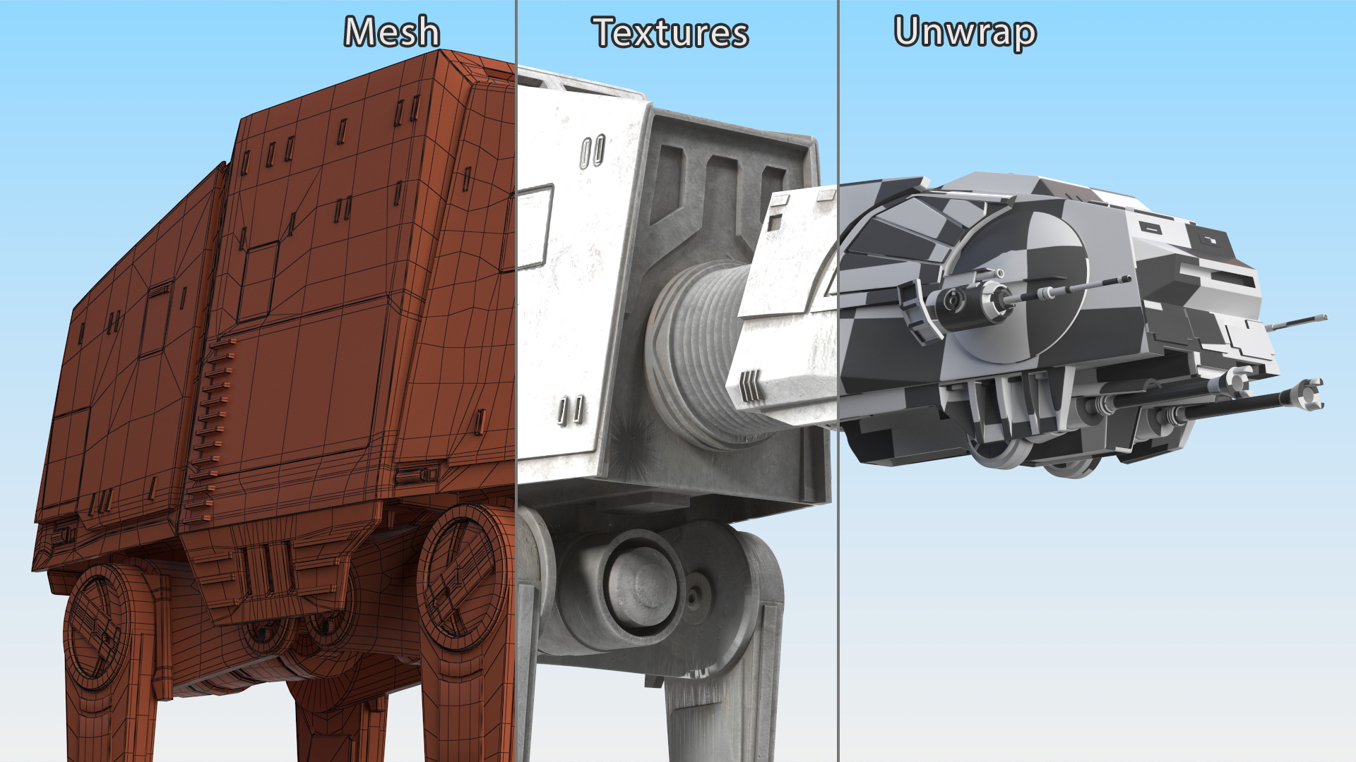 Grunge AT-AT Star Wars 3D