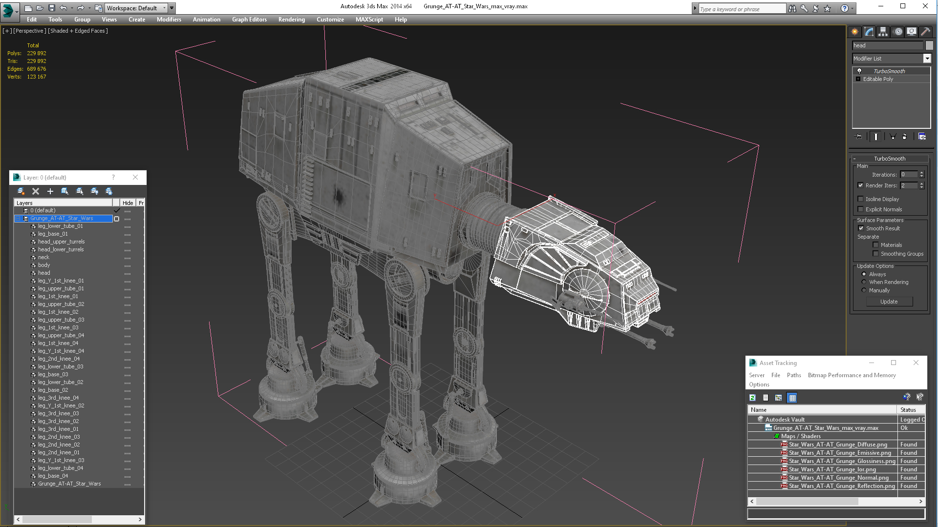 Grunge AT-AT Star Wars 3D