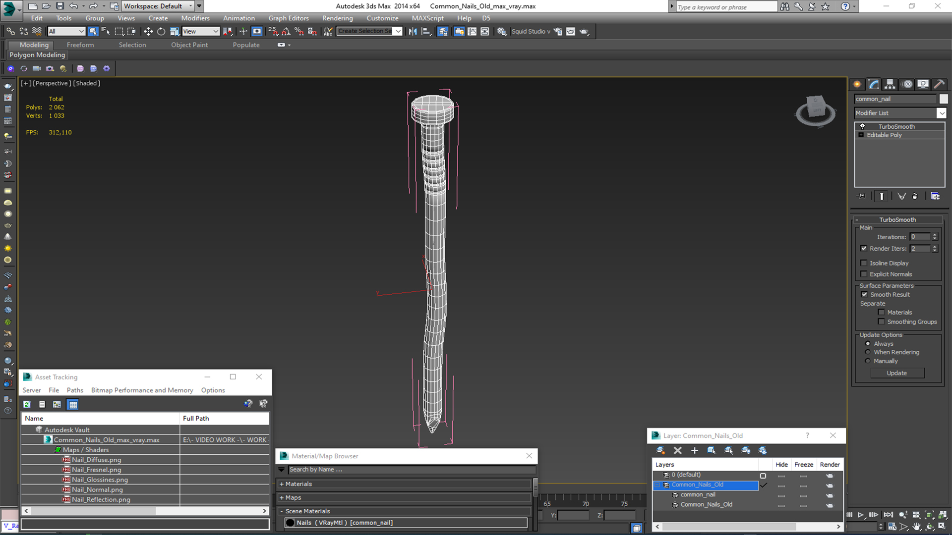 3D Common Nails Old