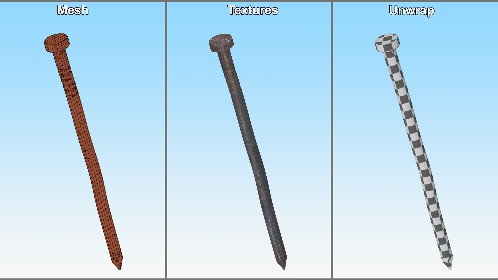 3D Common Nails Old