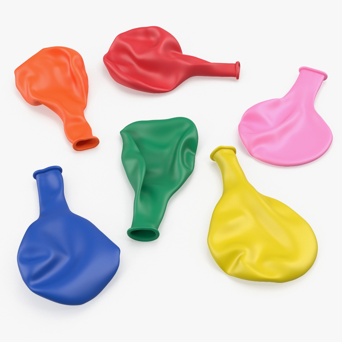Flat Balloons in Different Colors