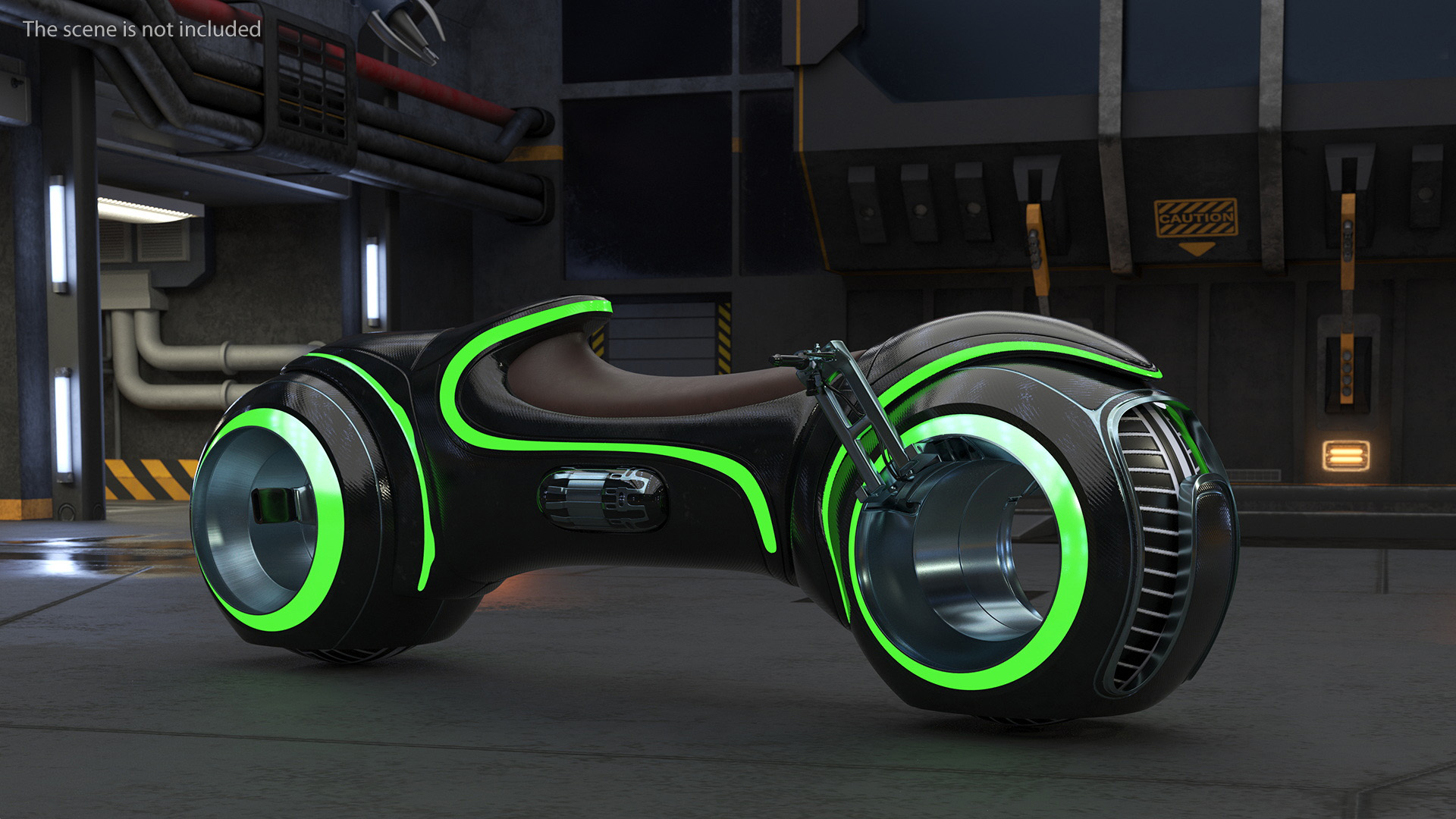 Sci Fi Motorcycle Rigged 3D model