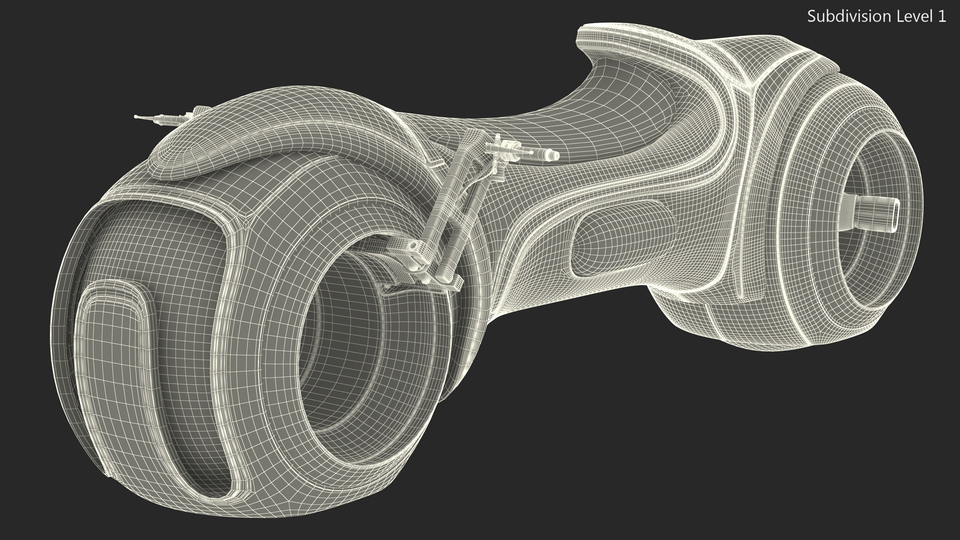 Sci Fi Motorcycle Rigged 3D model
