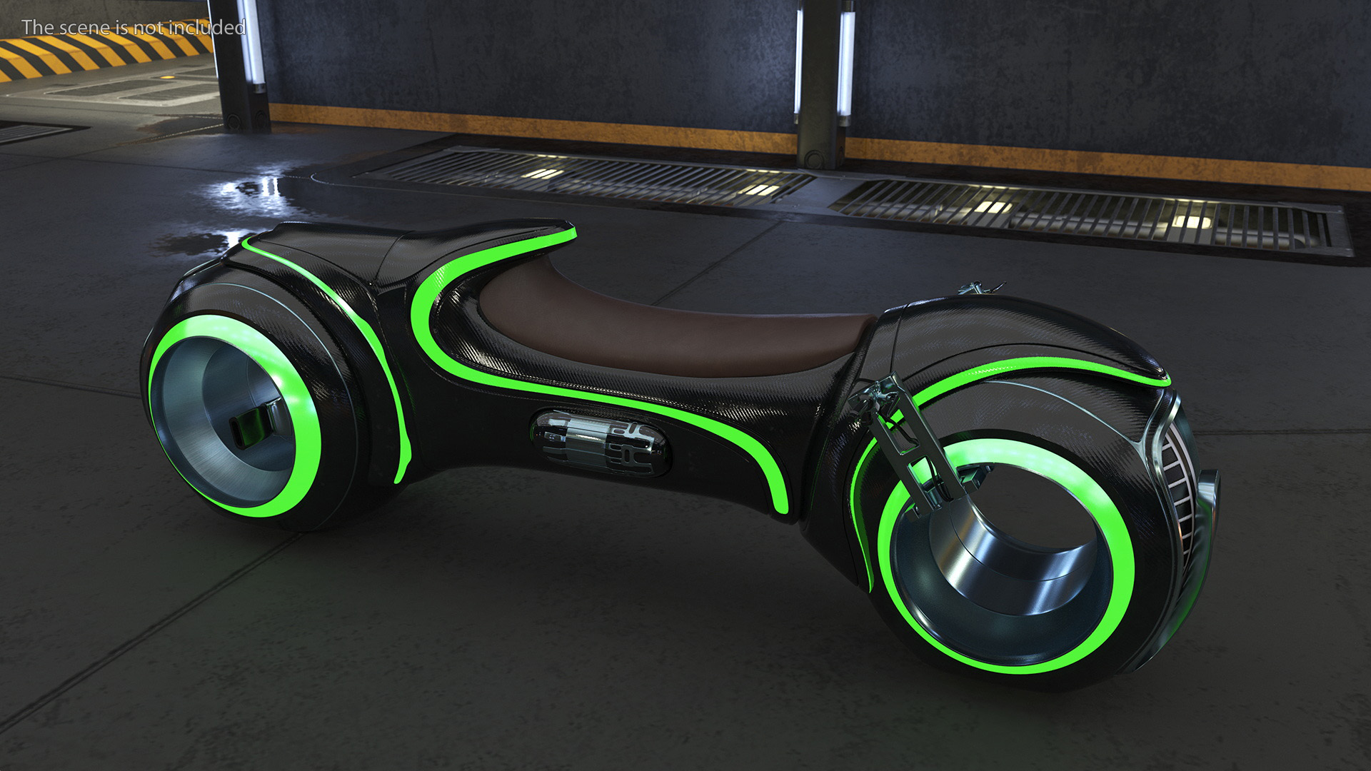 Sci Fi Motorcycle Rigged 3D model