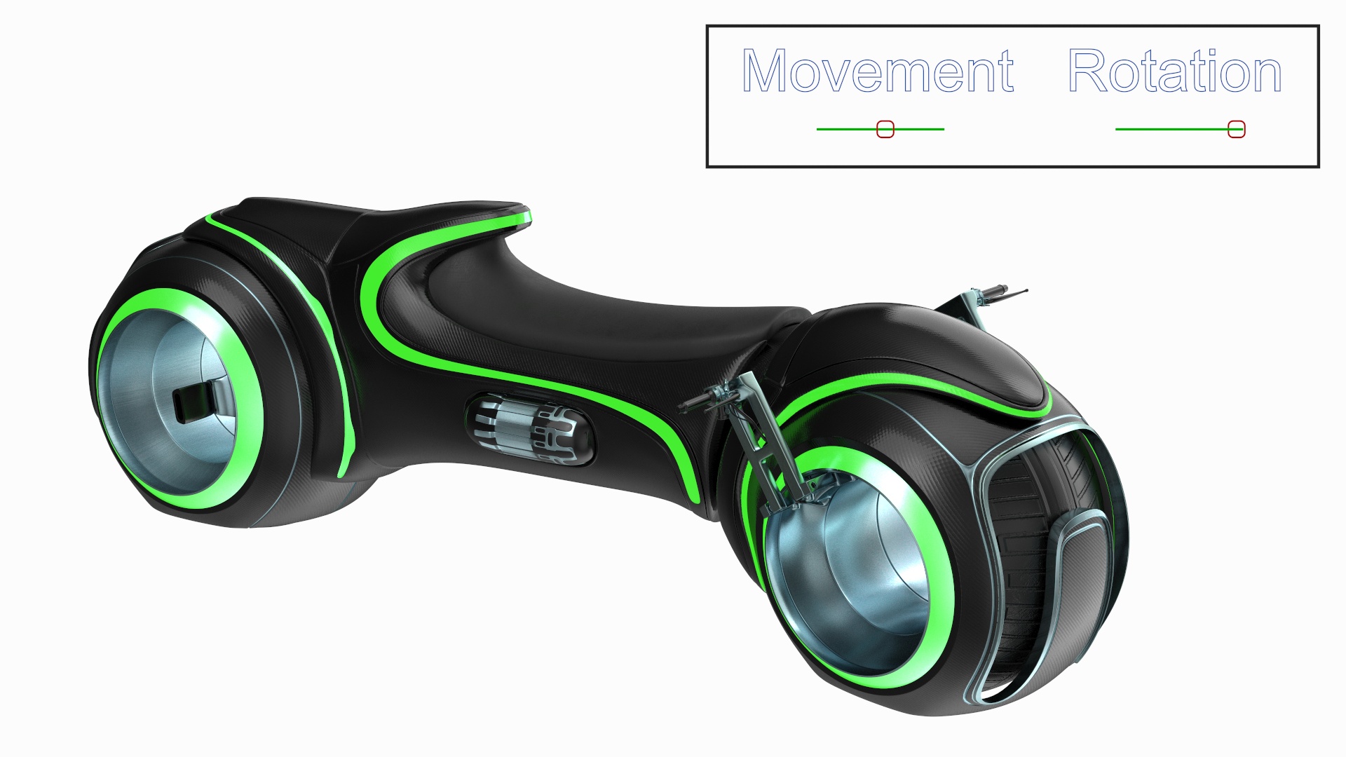 Sci Fi Motorcycle Rigged 3D model