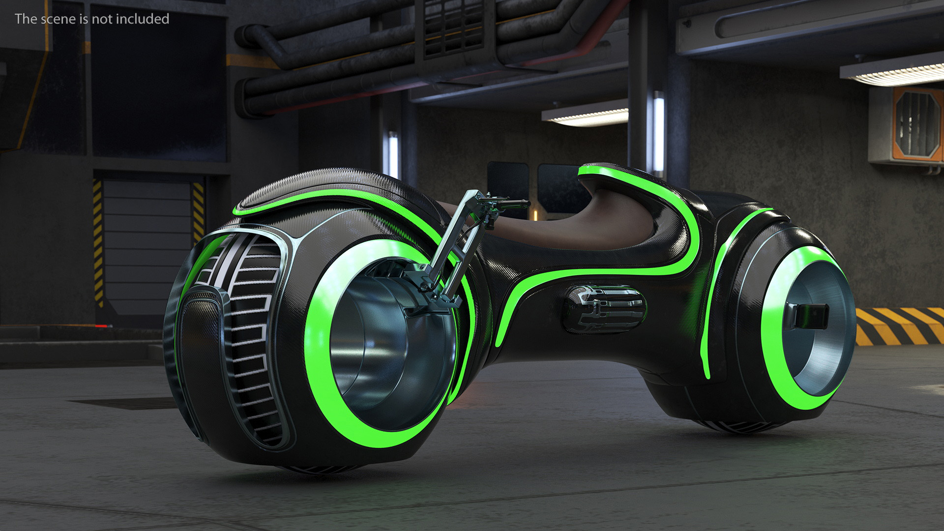 Sci Fi Motorcycle Rigged 3D model