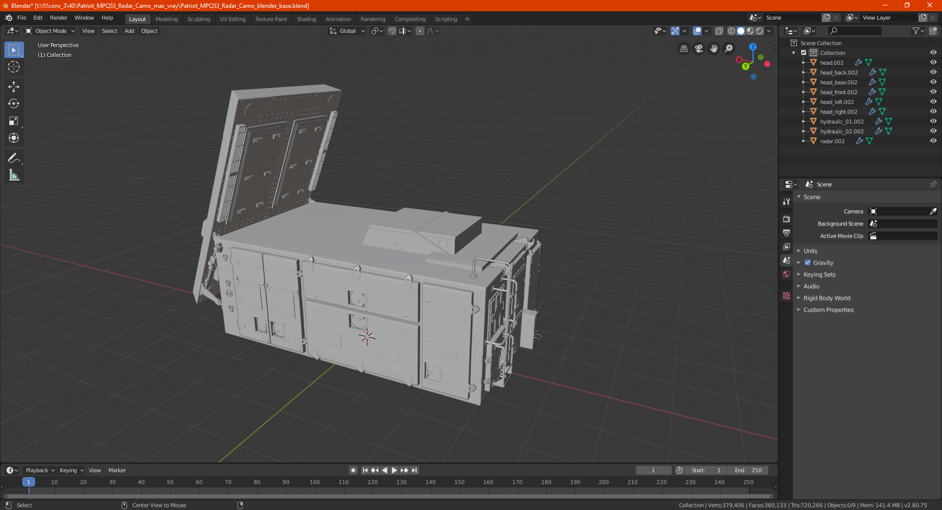 US Patriot Radar Green 3D