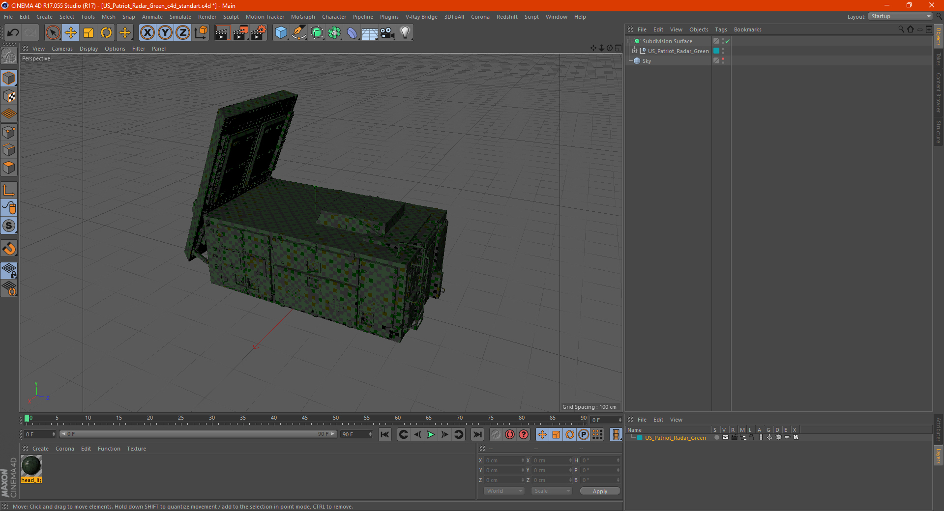 US Patriot Radar Green 3D