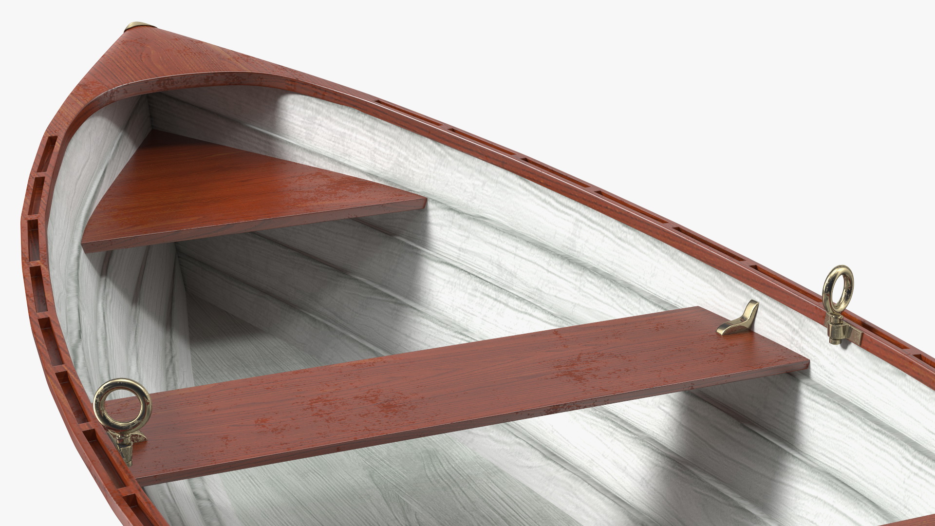 Wooden Rowboat 3D model