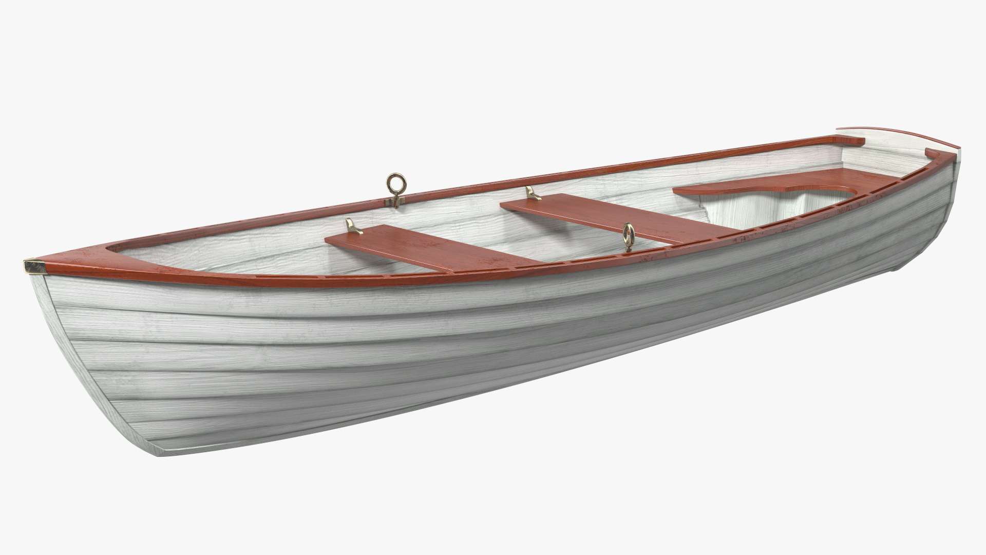 Wooden Rowboat 3D model