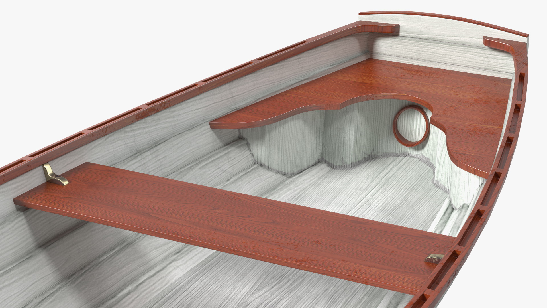 Wooden Rowboat 3D model