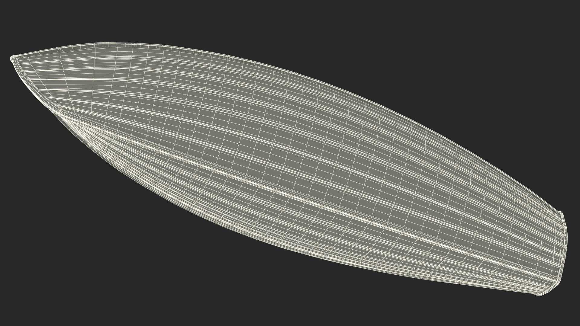 Wooden Rowboat 3D model