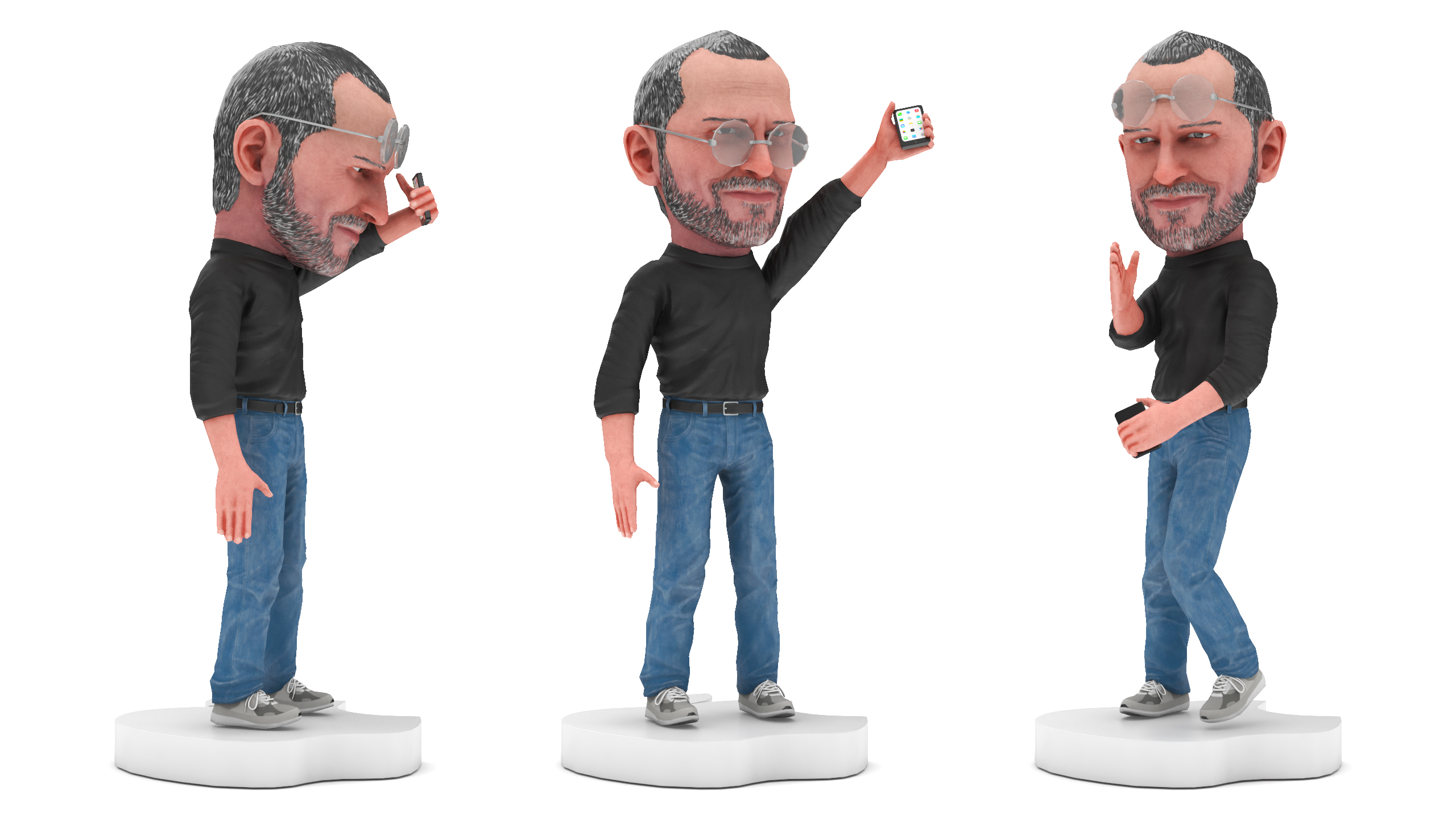 Steve Jobs Figure Rigged 3D model