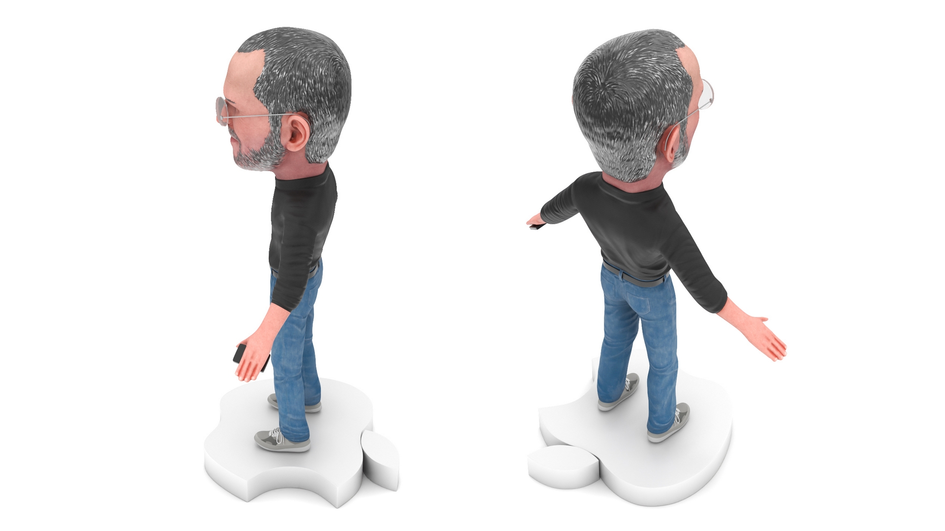Steve Jobs Figure Rigged 3D model