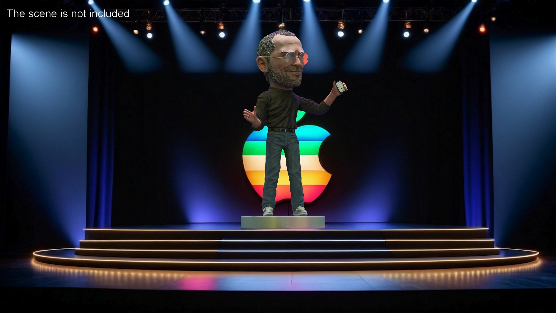 Steve Jobs Figure Rigged 3D model