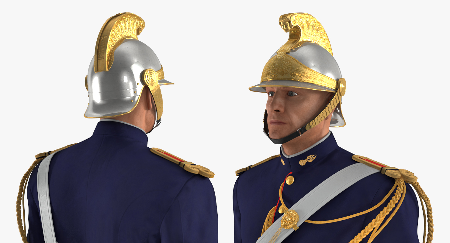 3D 1872 French Cuirassier Standing Pose