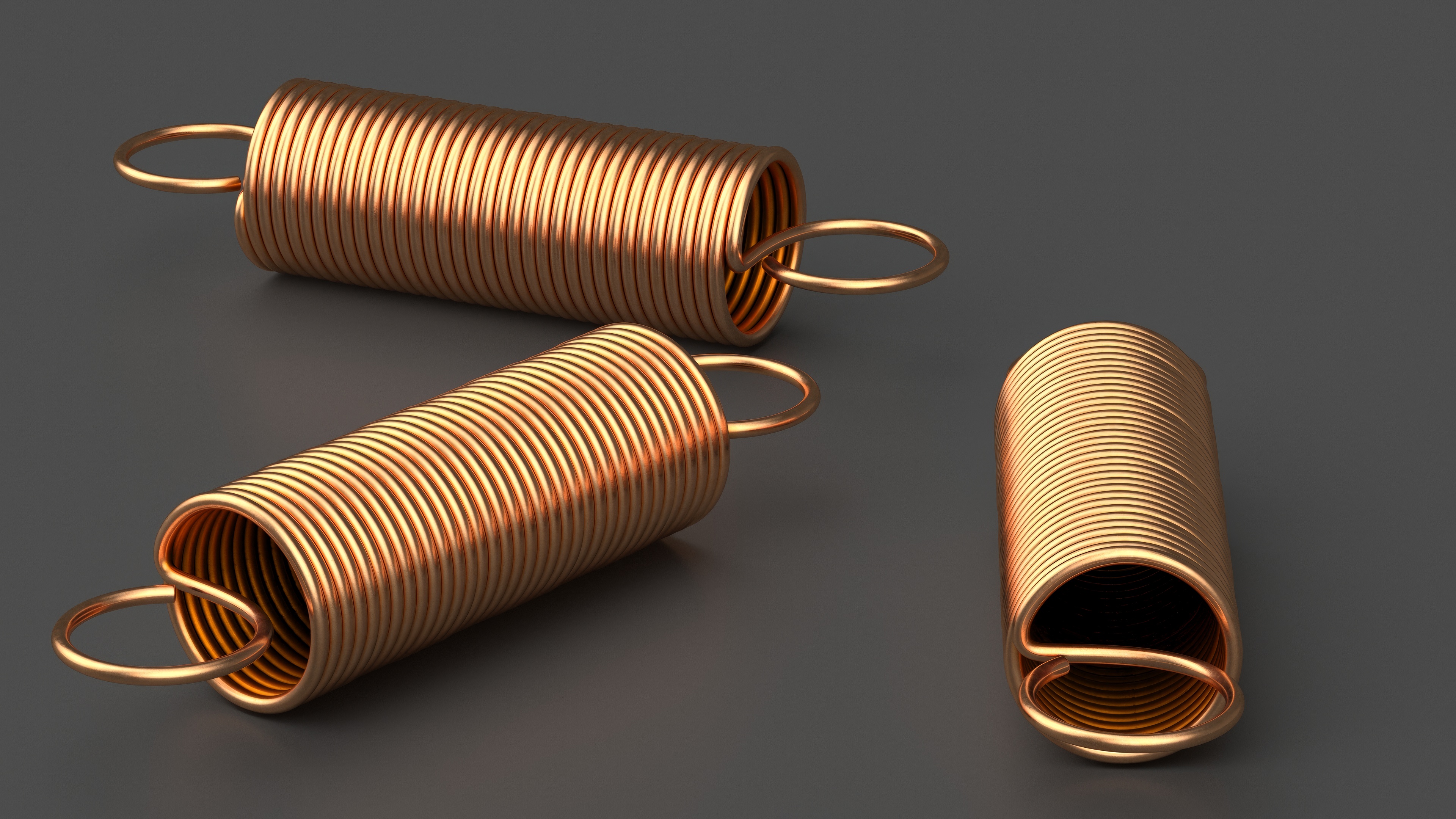 3D Thin Copper Spring model