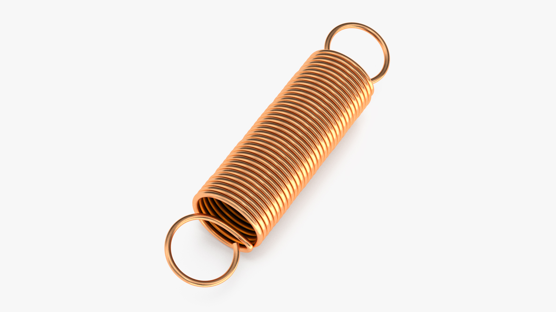 3D Thin Copper Spring model