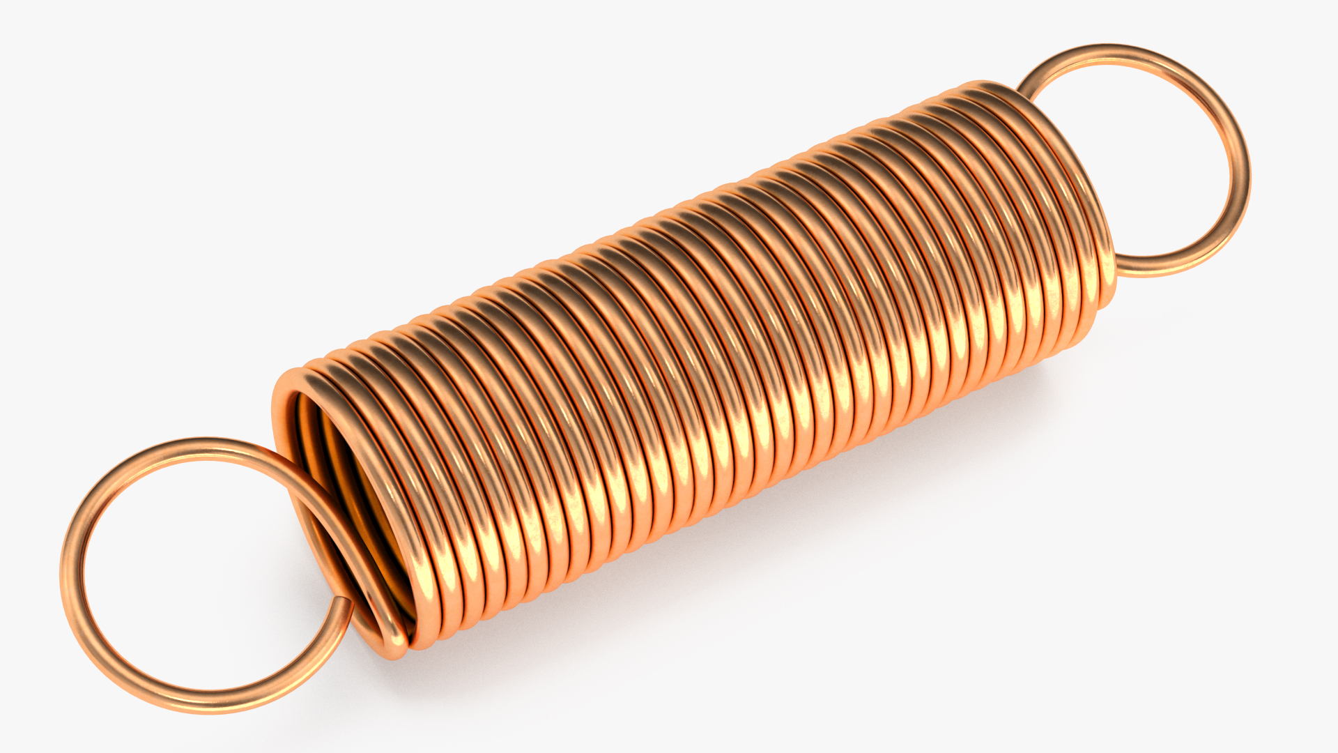3D Thin Copper Spring model