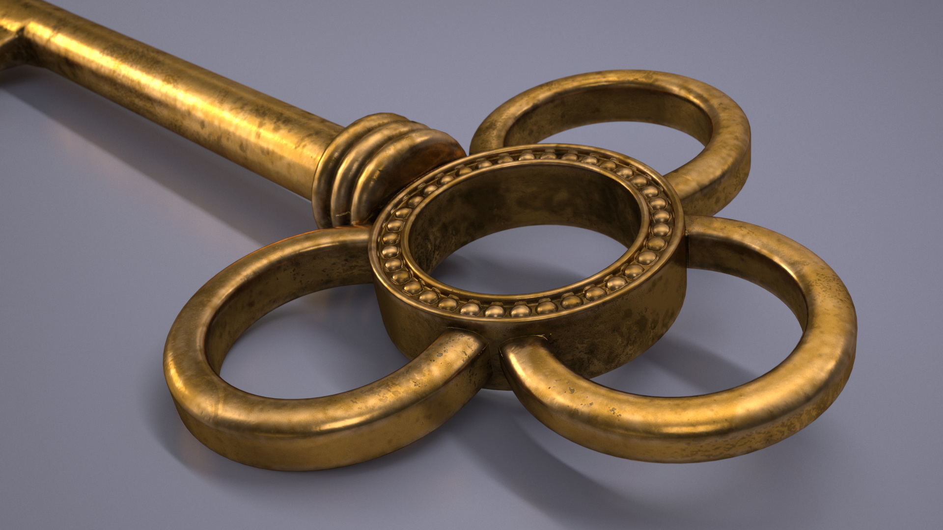 Traditional Skeleton Key Gold 3D model