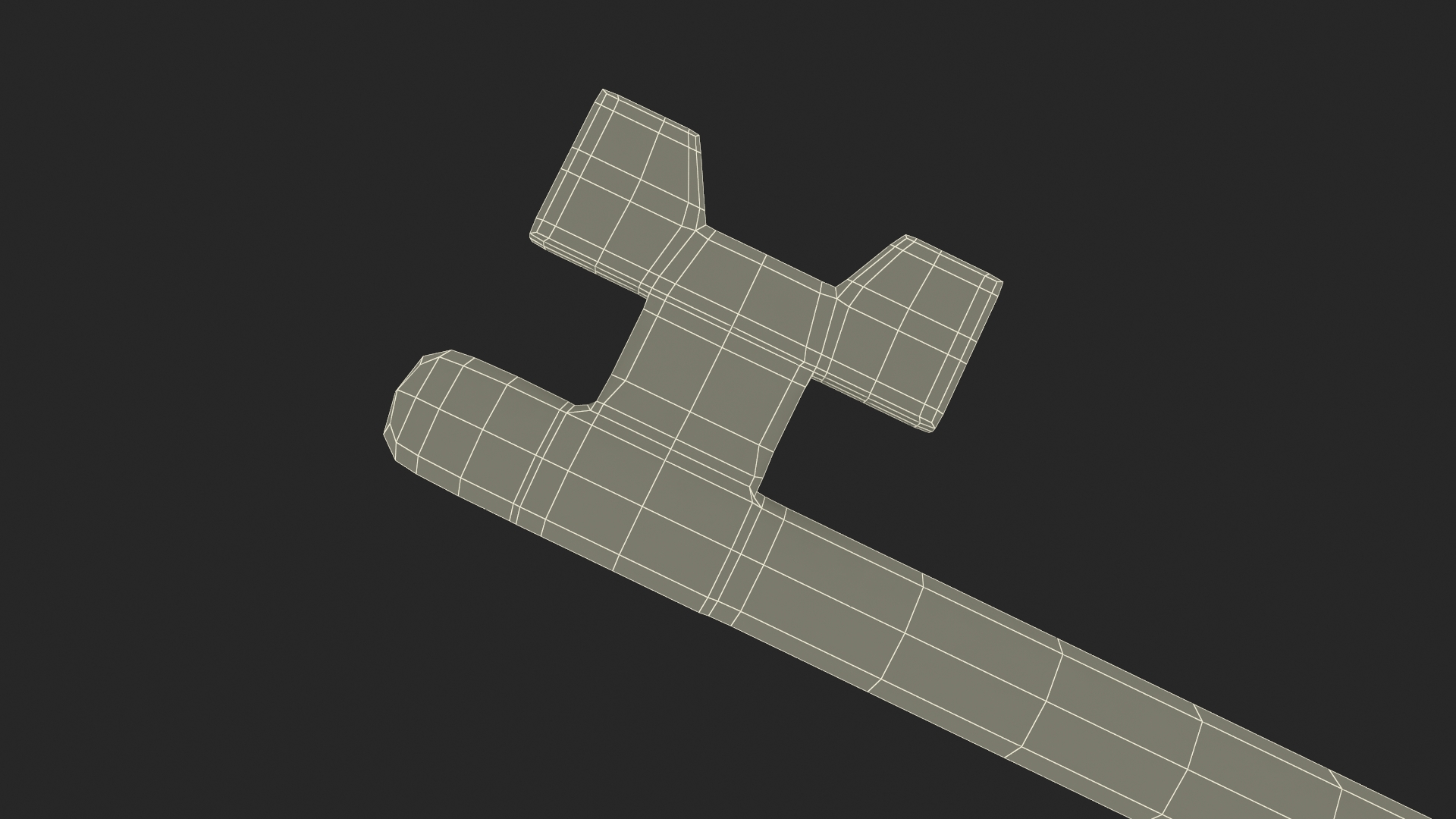 Traditional Skeleton Key Gold 3D model
