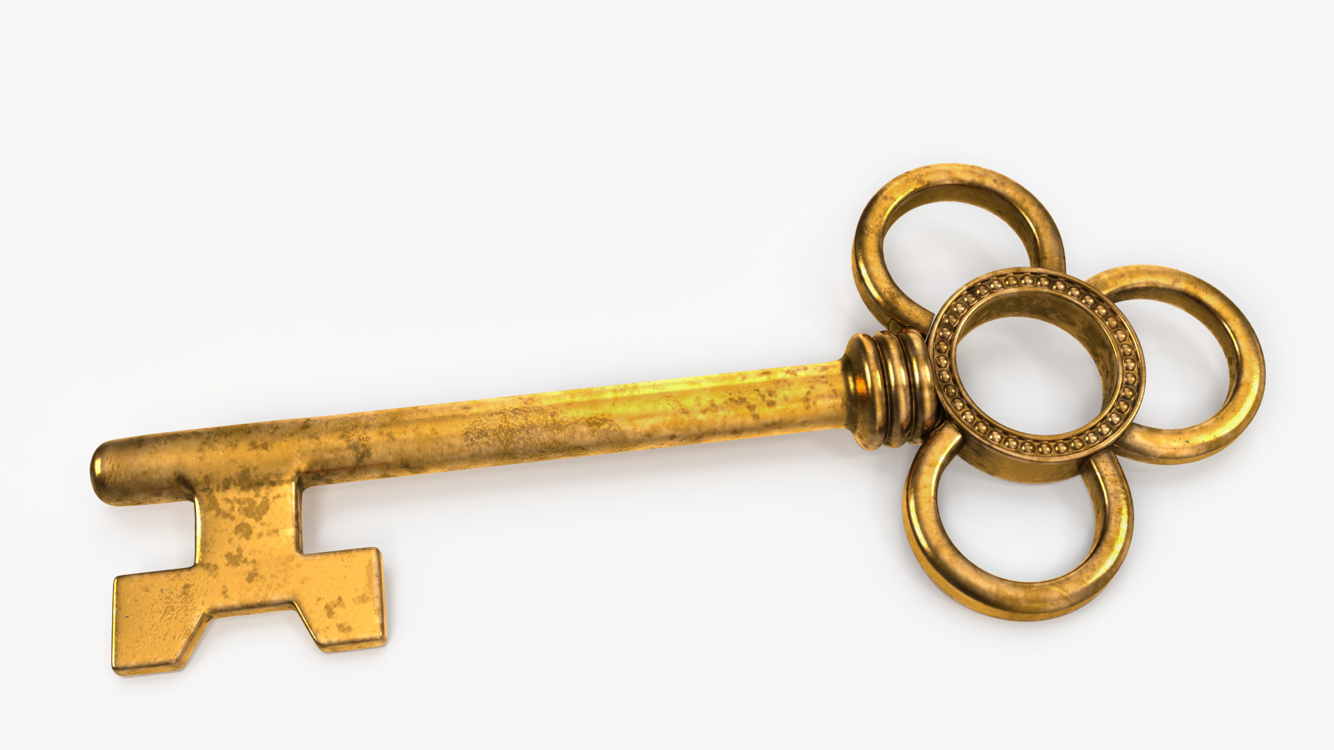 Traditional Skeleton Key Gold 3D model