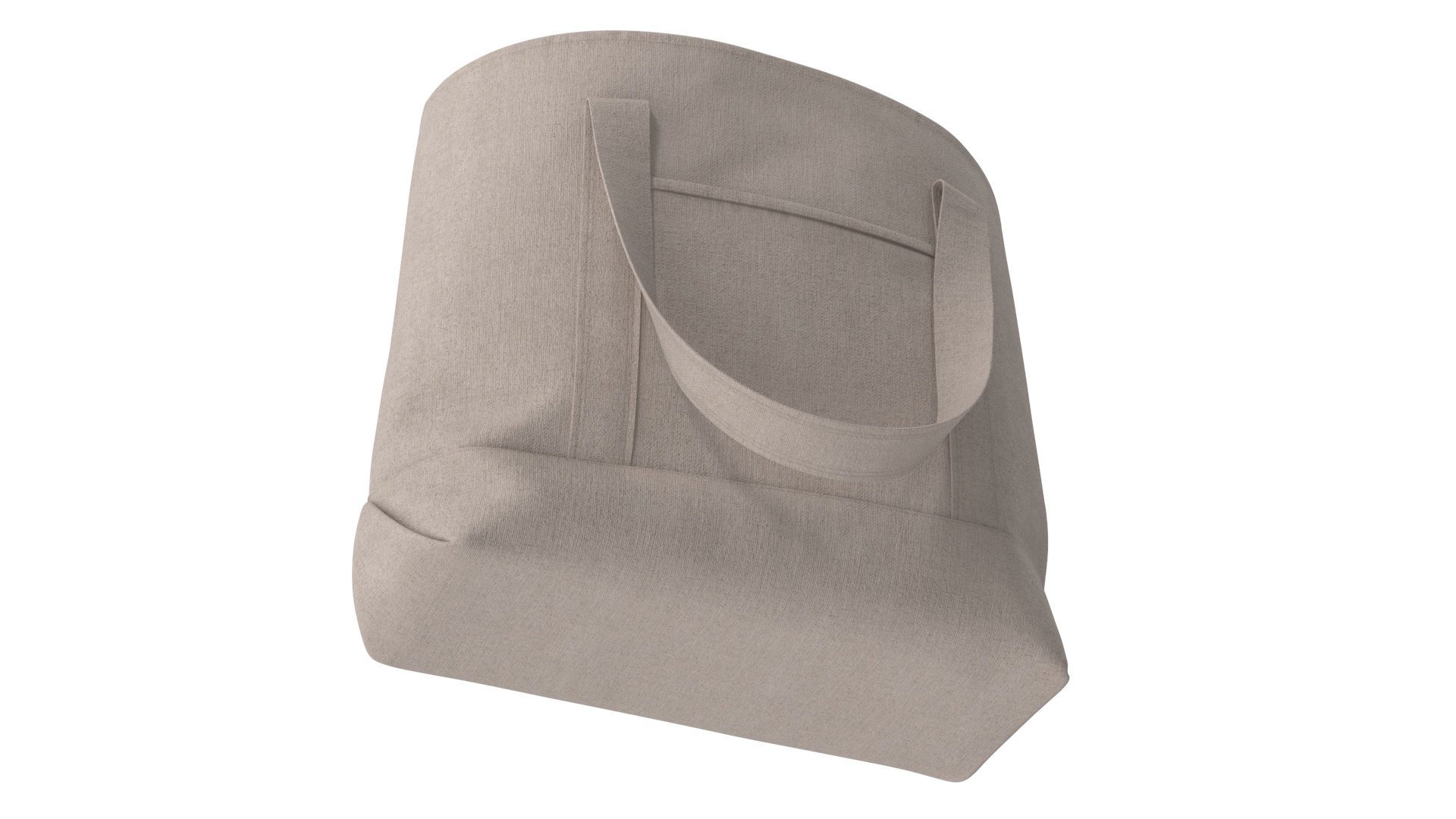 3D model Canvas Tote Bag Open