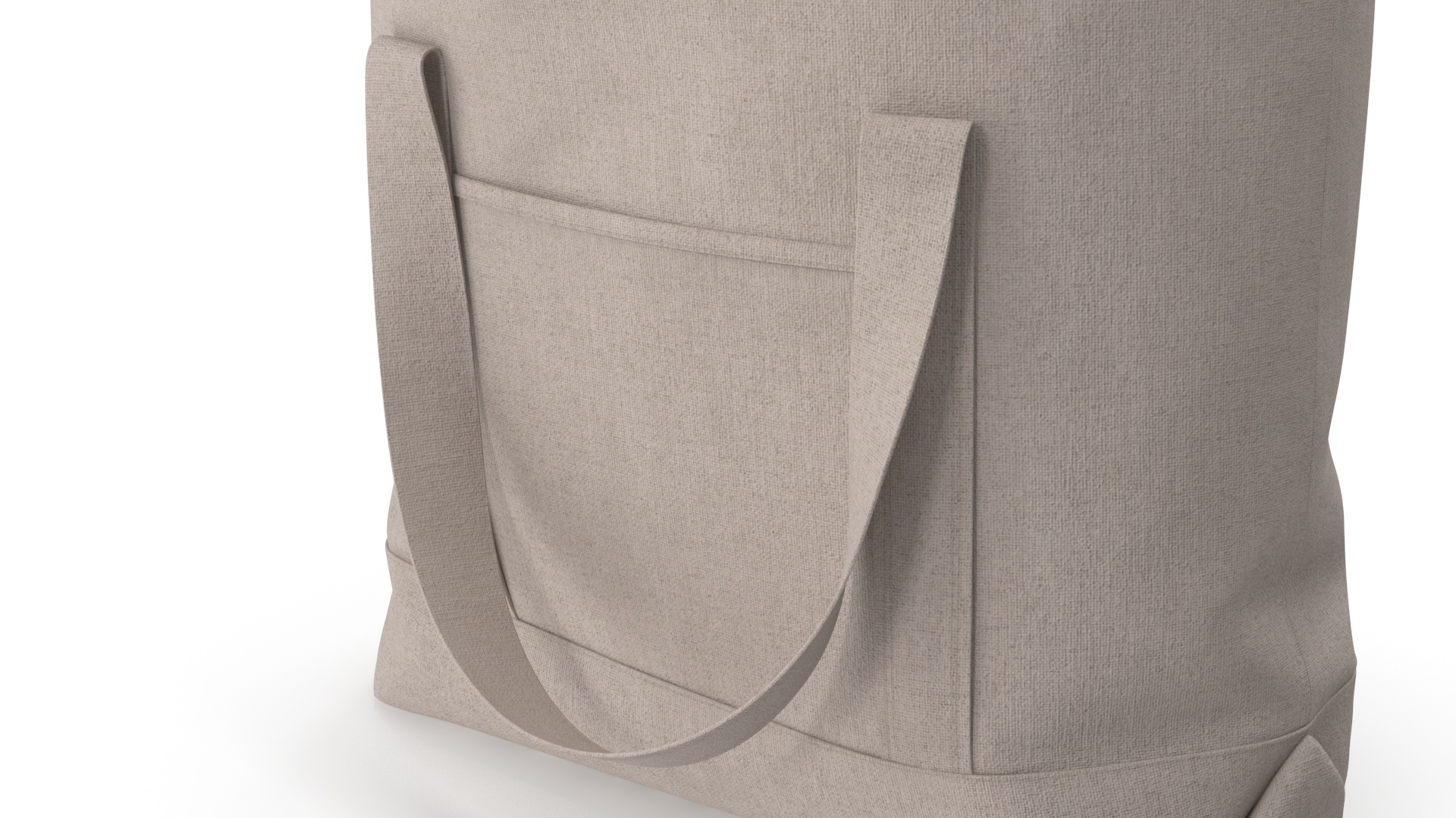 3D model Canvas Tote Bag Open