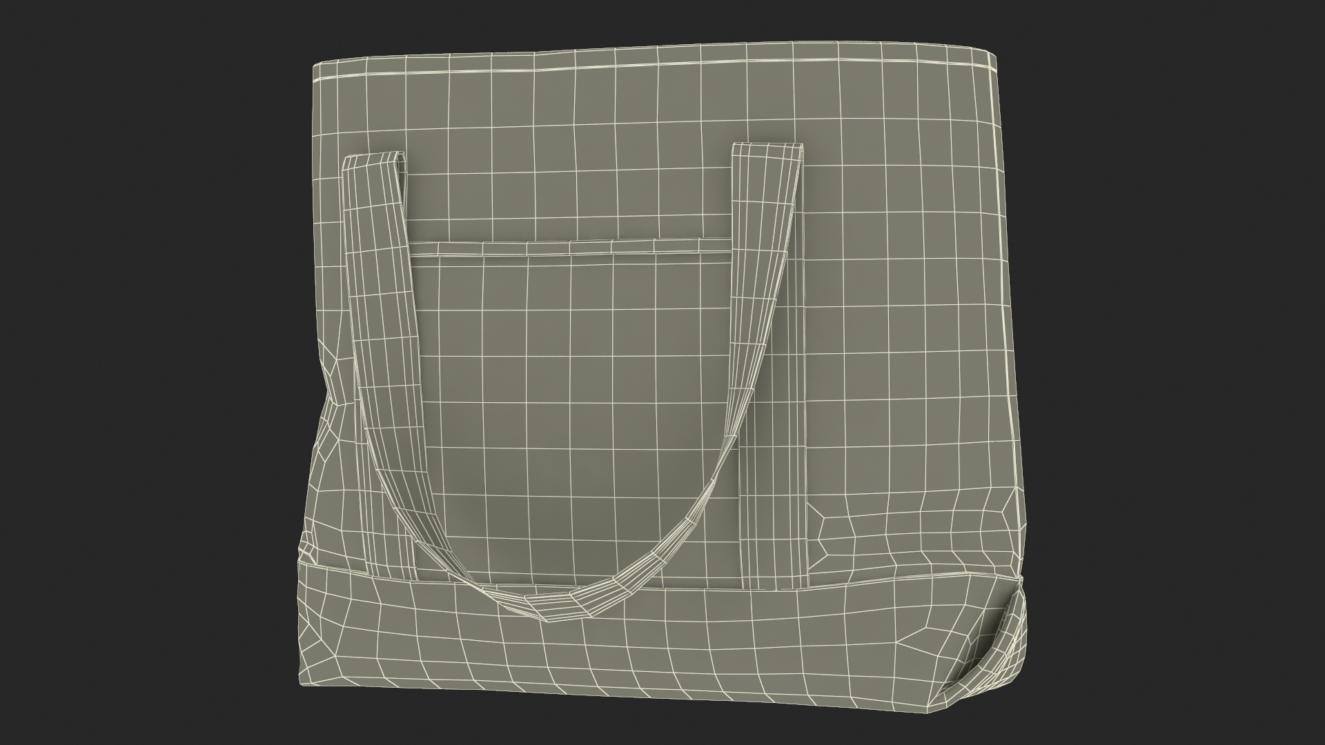 3D model Canvas Tote Bag Open