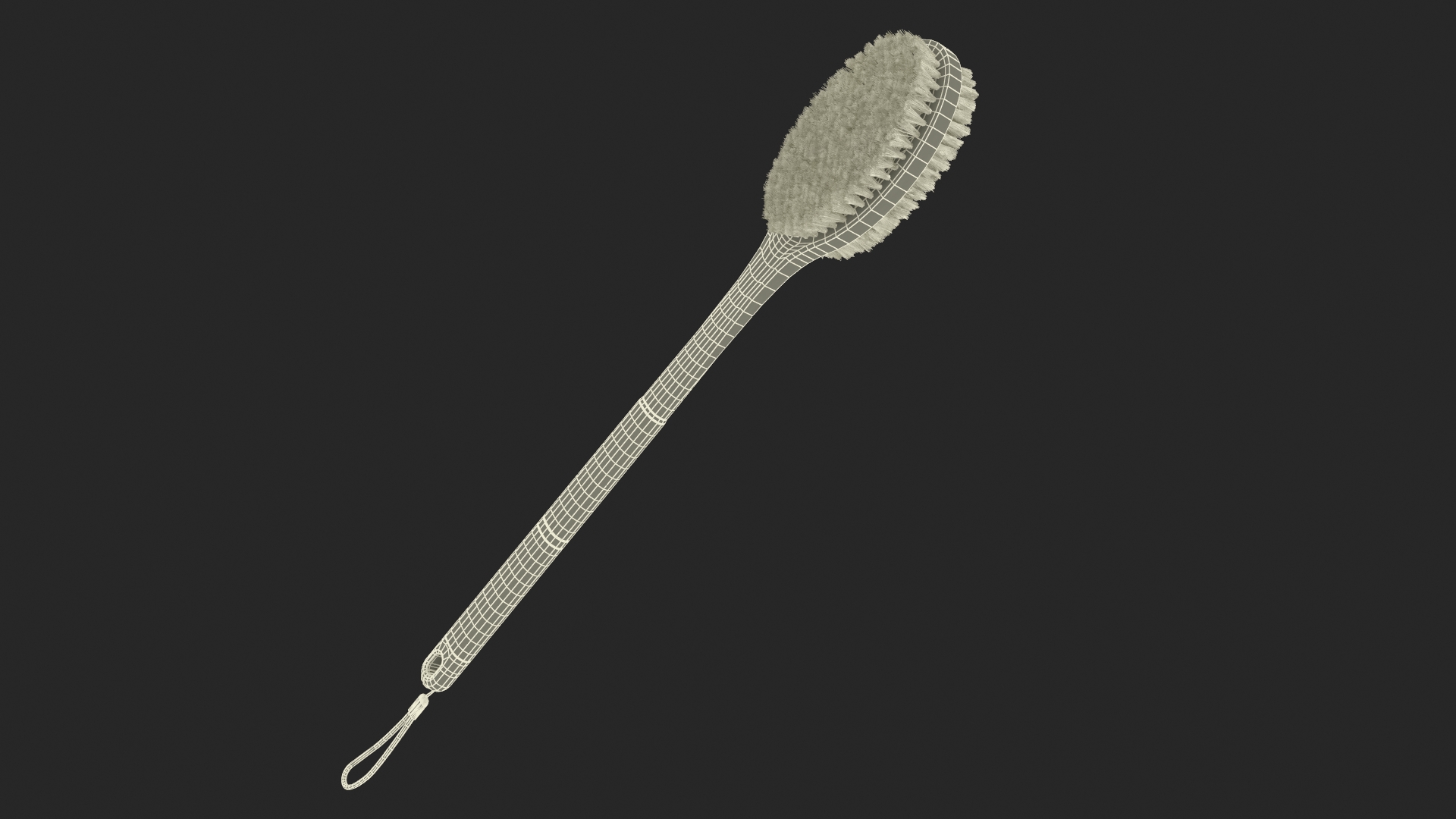 3D Back Scrubber Green Fur model