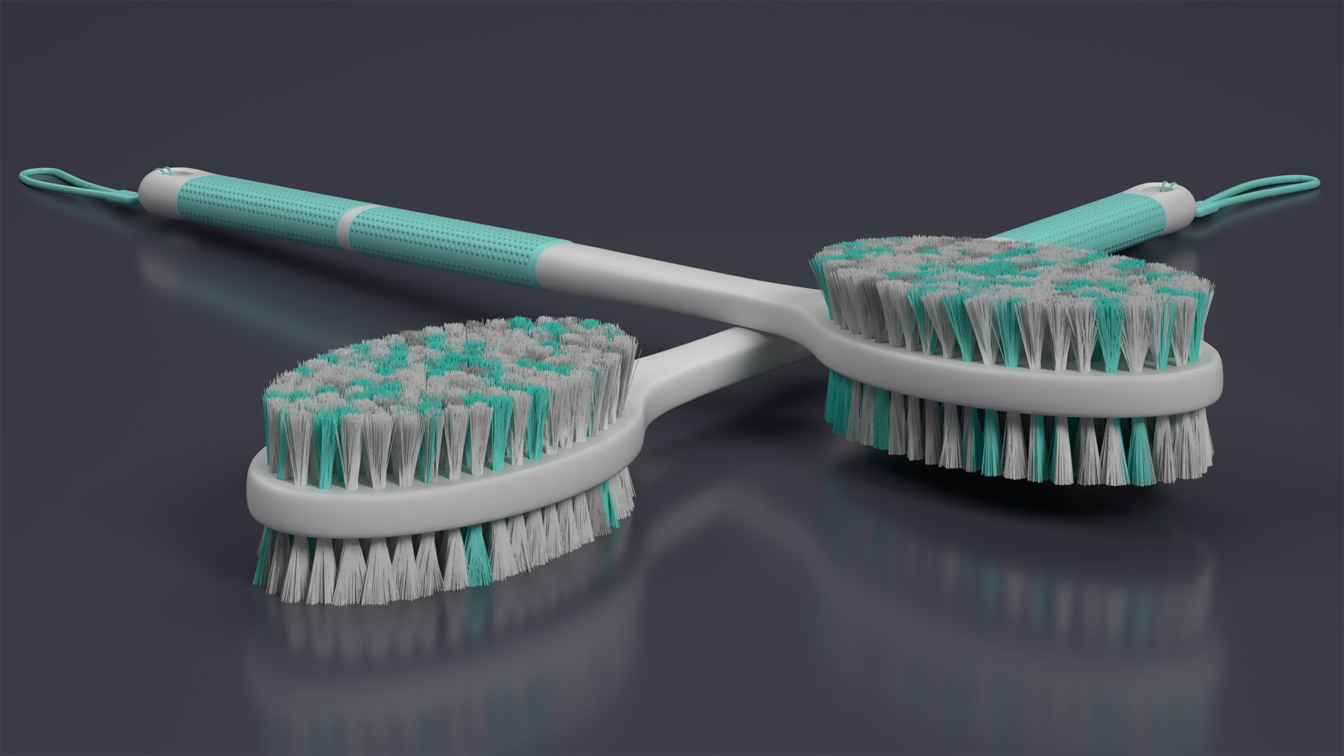 3D Back Scrubber Green Fur model