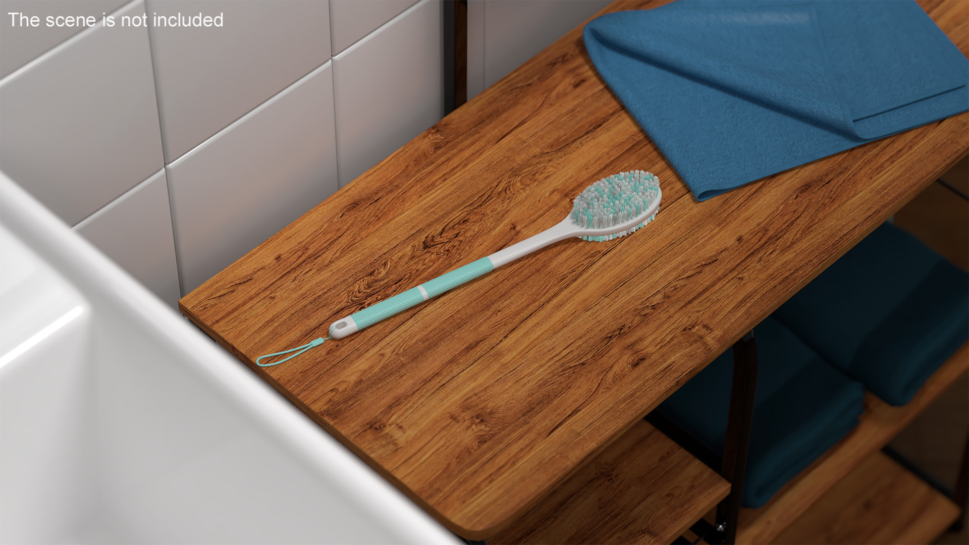 3D Back Scrubber Green Fur model