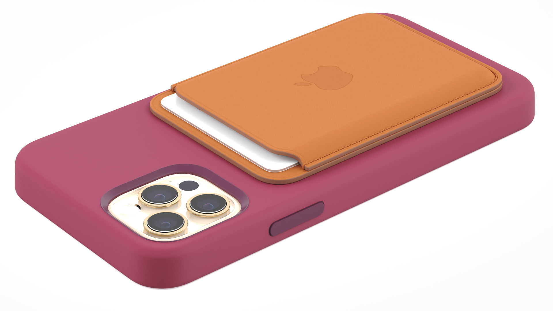 iPhone Leather Wallet with MagSafe Saddle Brown 3D