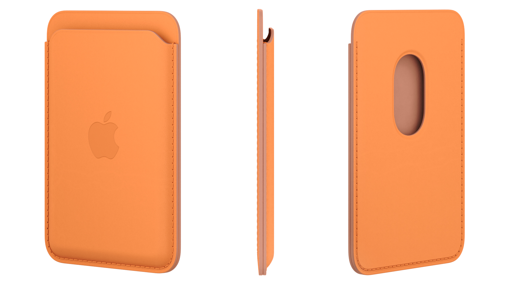 iPhone Leather Wallet with MagSafe Saddle Brown 3D