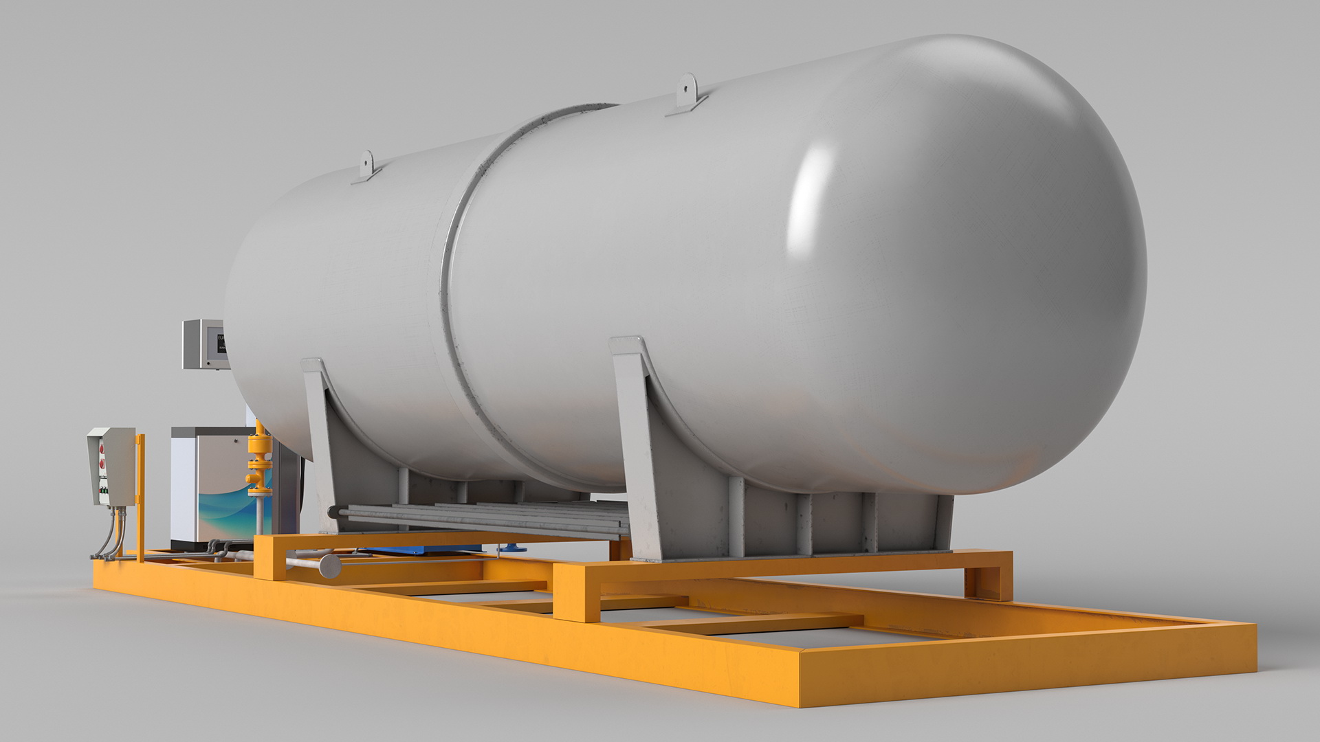 3D model CHEMET SA Mobile Gas Station Machine LNG Dispenser