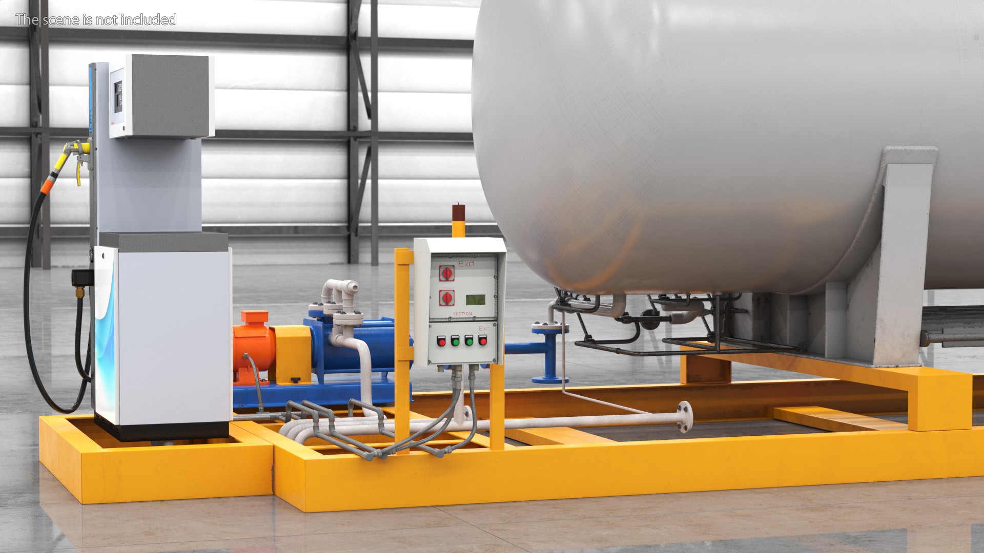 3D model CHEMET SA Mobile Gas Station Machine LNG Dispenser