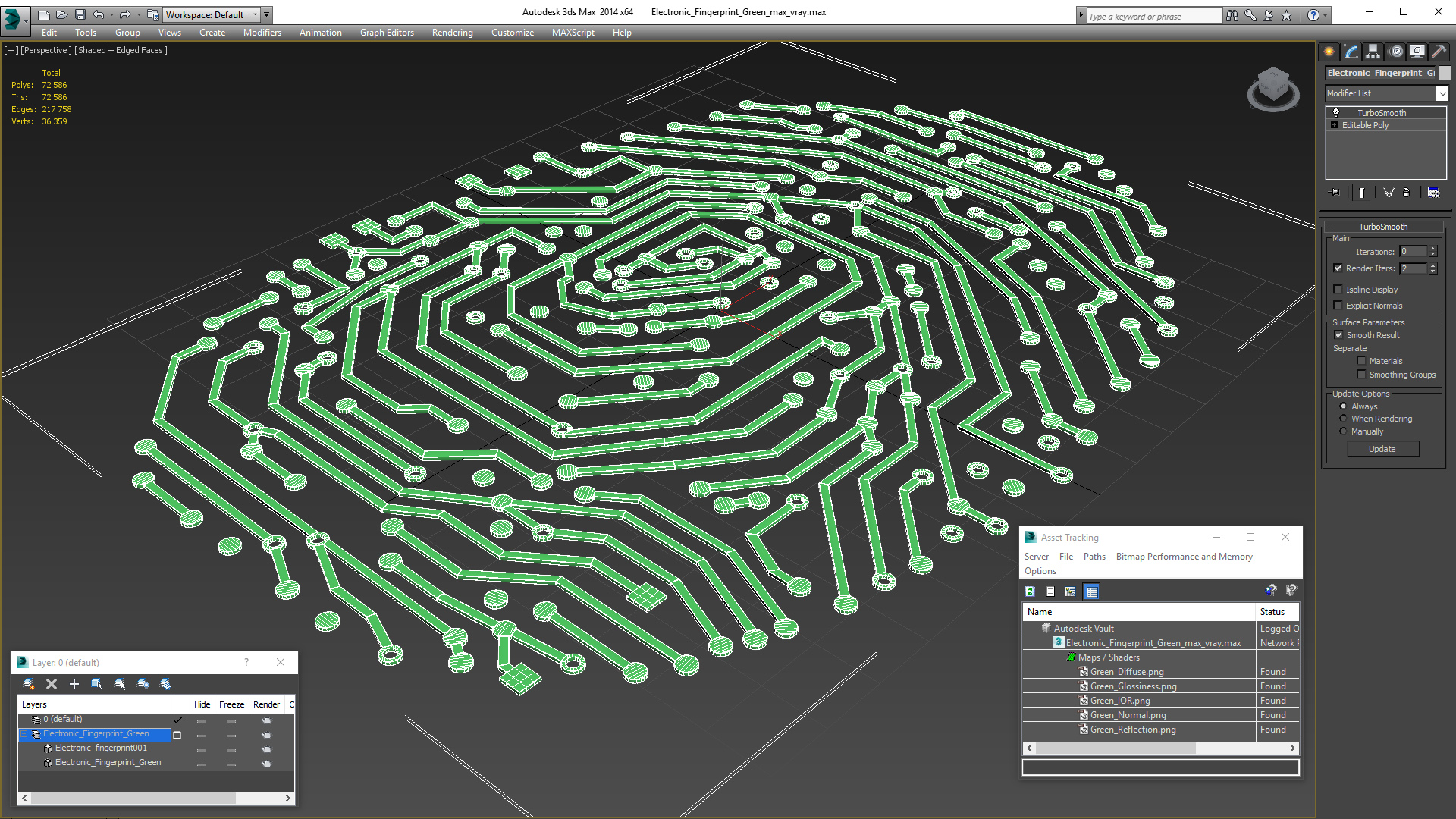 3D Electronic Fingerprint Green model