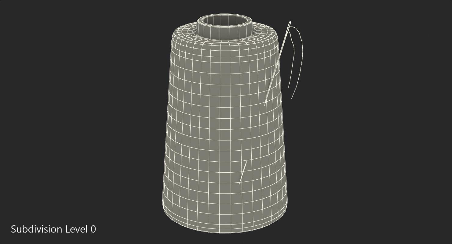 3D model Sewing Thread with Needle