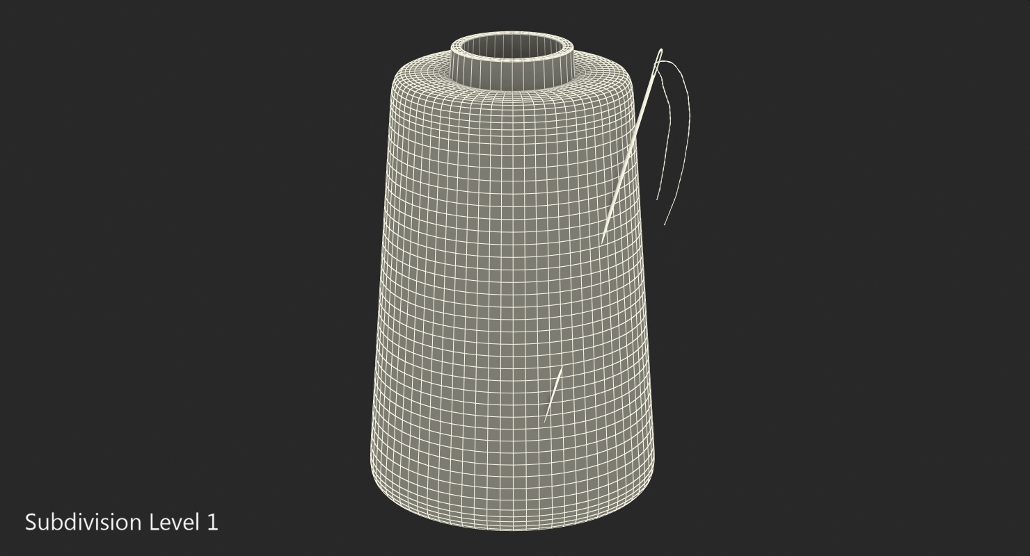 3D model Sewing Thread with Needle