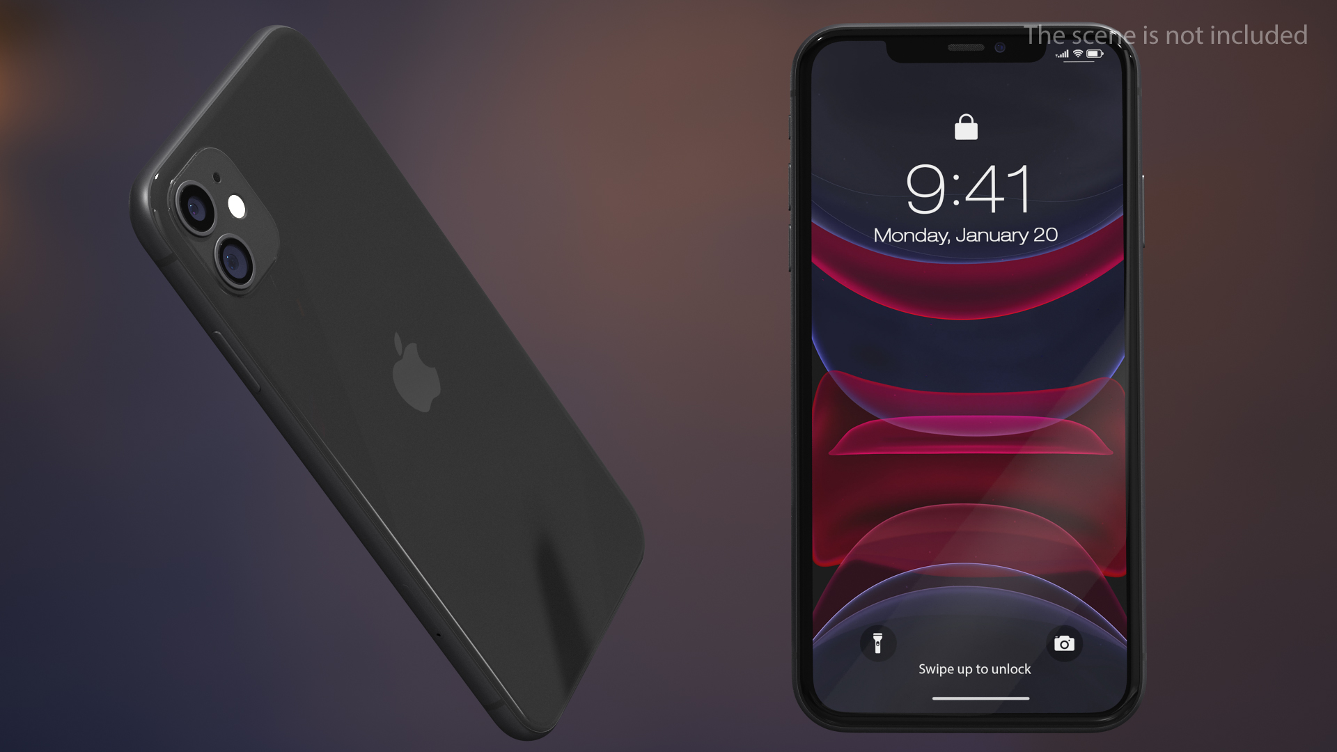 3D model iPhone 11 Black